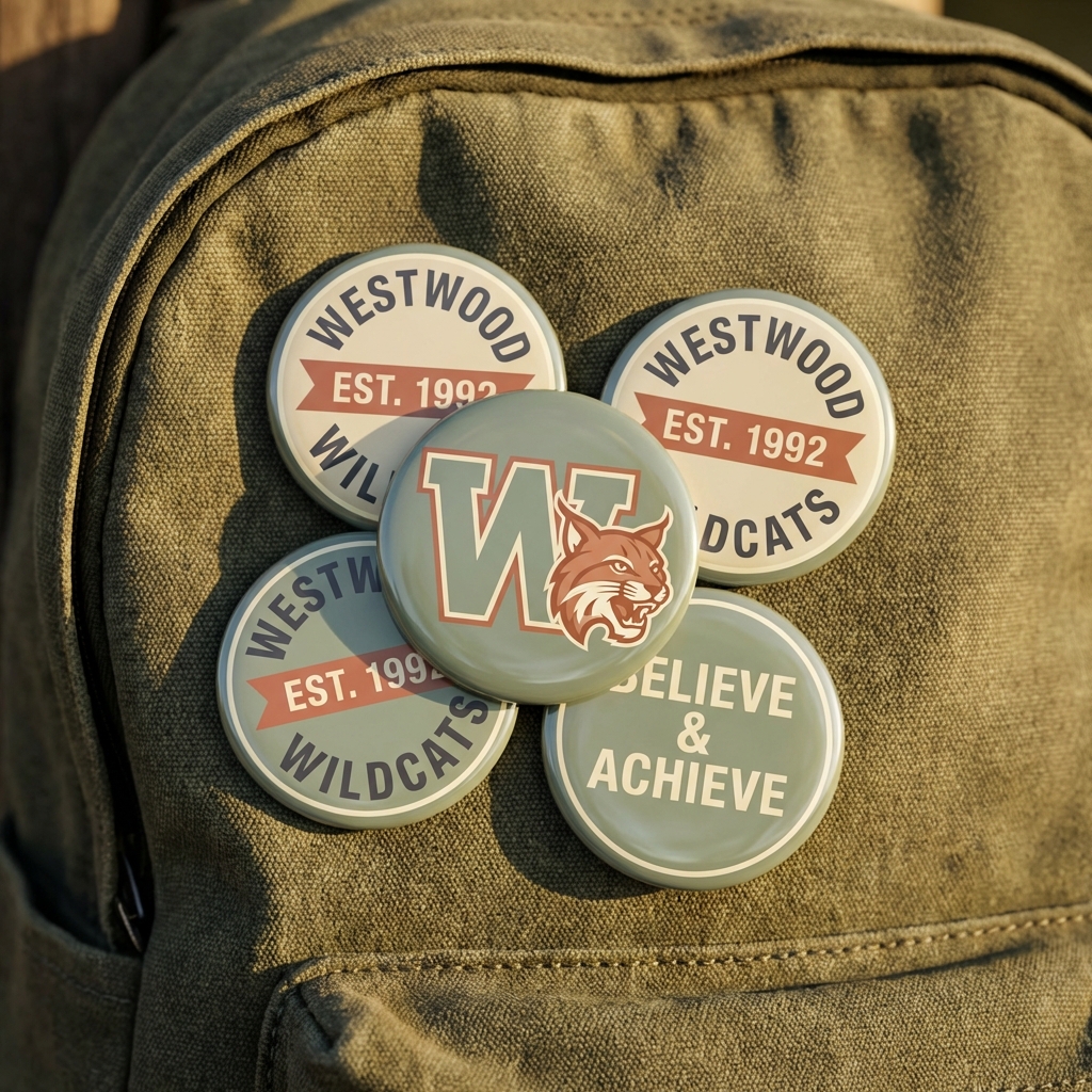 School spirit designs on backpack