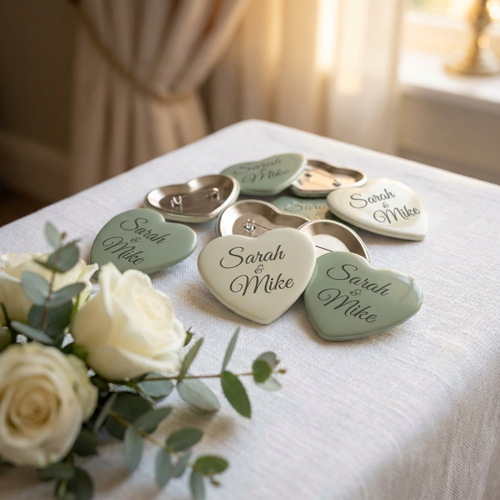 Heart-shaped wedding favor cutouts